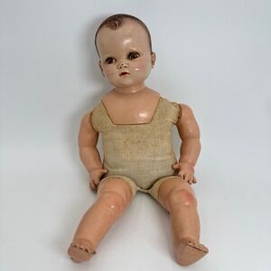 Vintage Ideal Baby Doll 17 Jointed Composition Sleep Eyes USA 225207 Creepy Goth